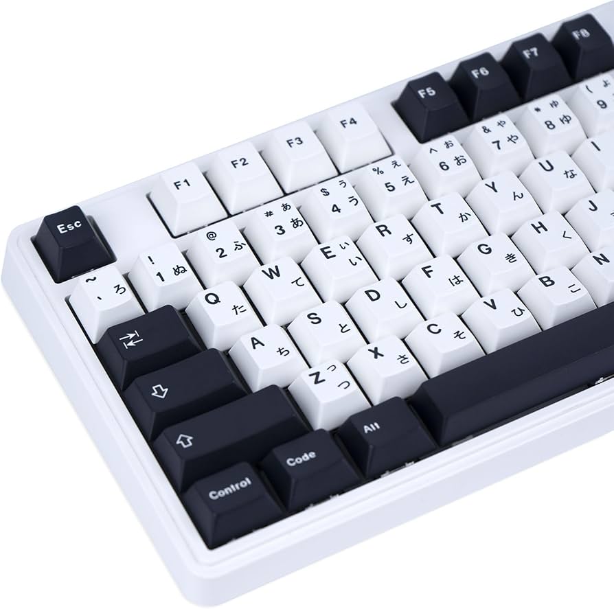 Amazon.co.jp: GEKUCAP 129 キー 白黒 カスタマイズキーキャップ